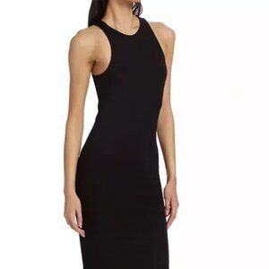 Good American Black Ribbed Bodycon Dress
